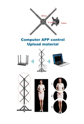 3D Real Human Hologram 170cm, Wi-Fi, Bluetooth Sound